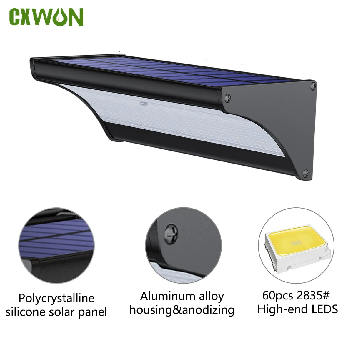 Waterproof Junction Box Solar - 60/48Led Outdoor Solar Wandleuchte Solar Flutlichter