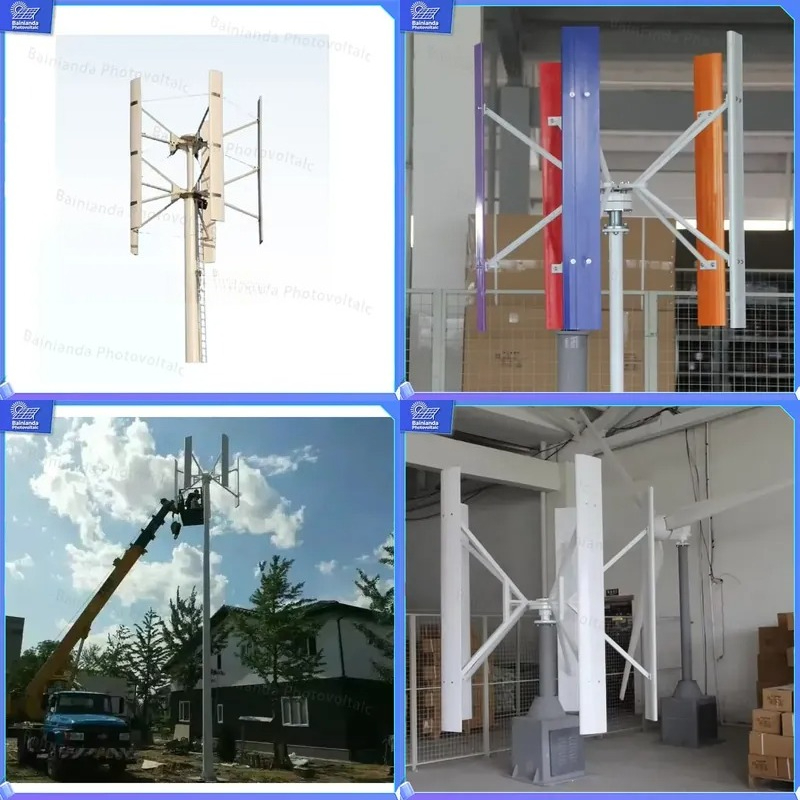 Renewable Energy Grid - 500W 1kW 2kW Vertikalachsen-Windturbinengenerator Solar-Hybrid-Stromsystem Netzunabhängiges