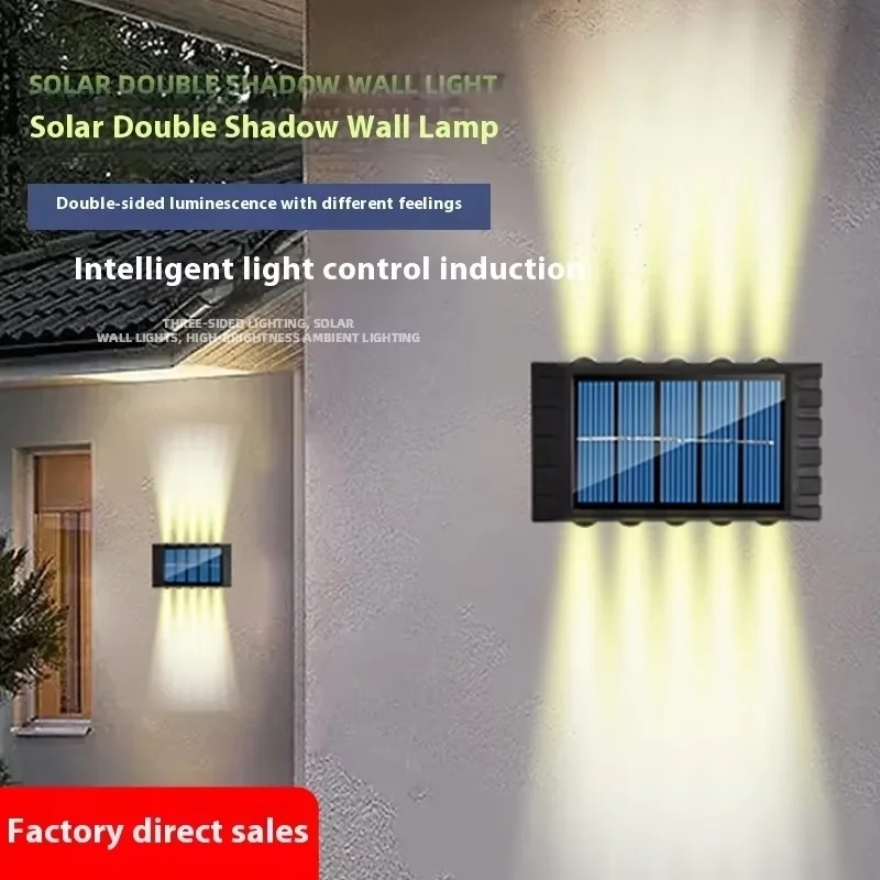Waterproof Junction Box Solar - 4/6/8/10LEDs Solar Wand Lampe Hof Straße