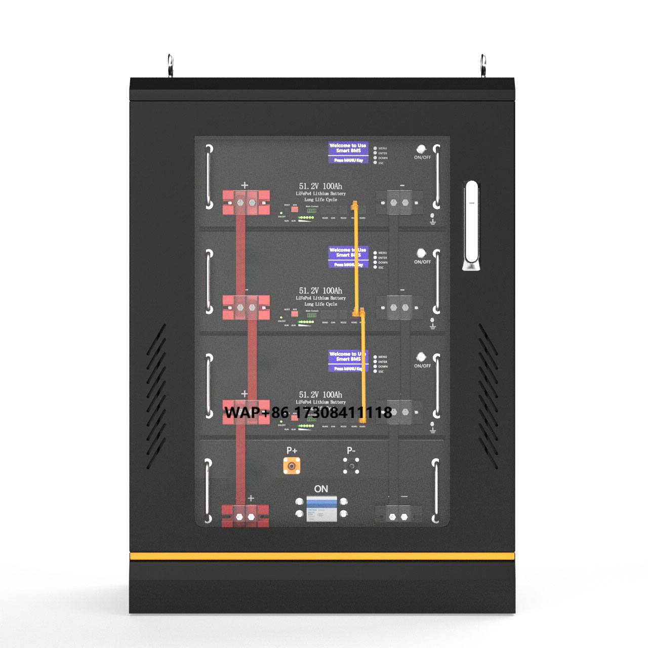 Energy Storage Rack - 10 kW Solarsystem Lifepo4-Akku, 100 Ah–200